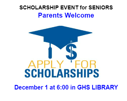 GHS Senior Scholarship Event Info
